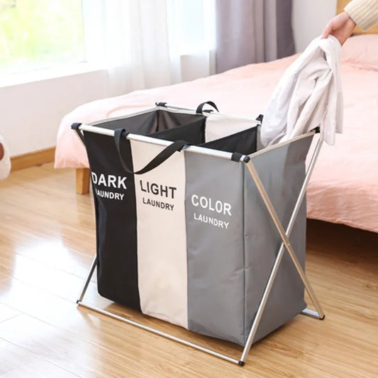 Cesta separadora por colores de ropa sucia