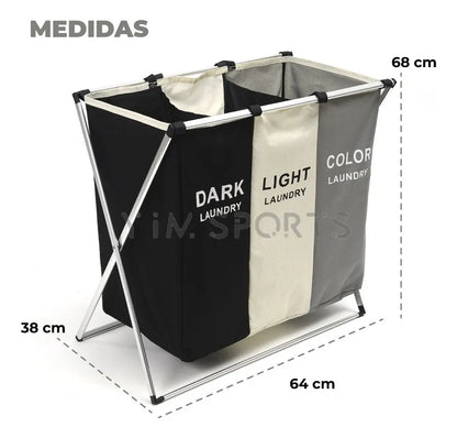 Cesta separadora por colores de ropa sucia