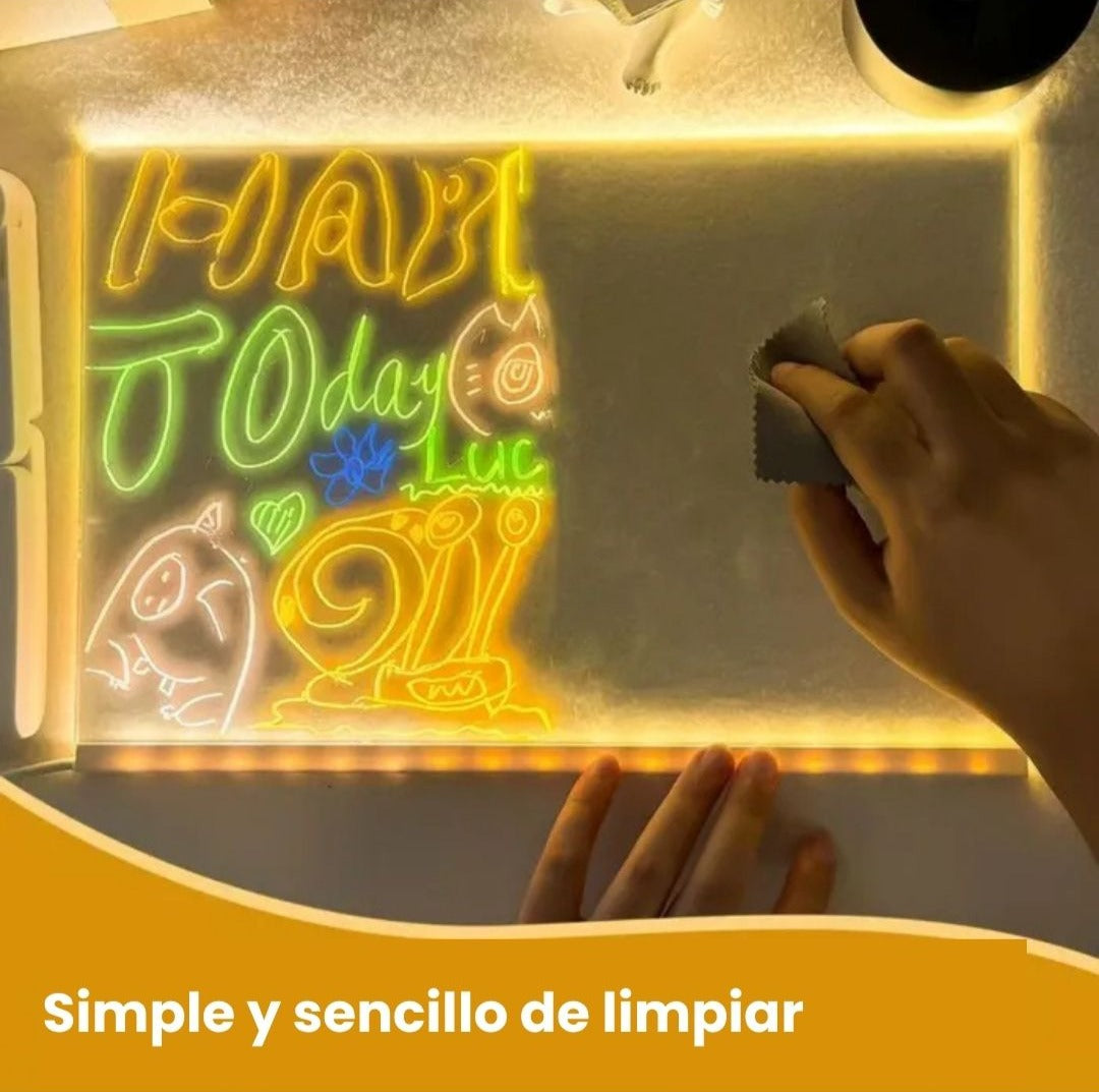 Tablero led acrílico creativo regrabable