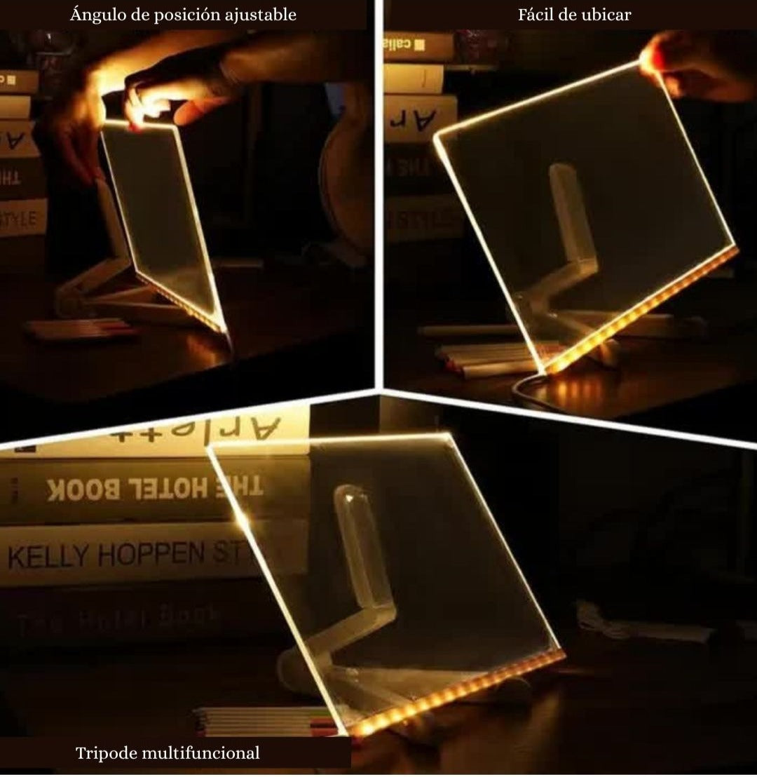 Tablero led acrílico creativo regrabable